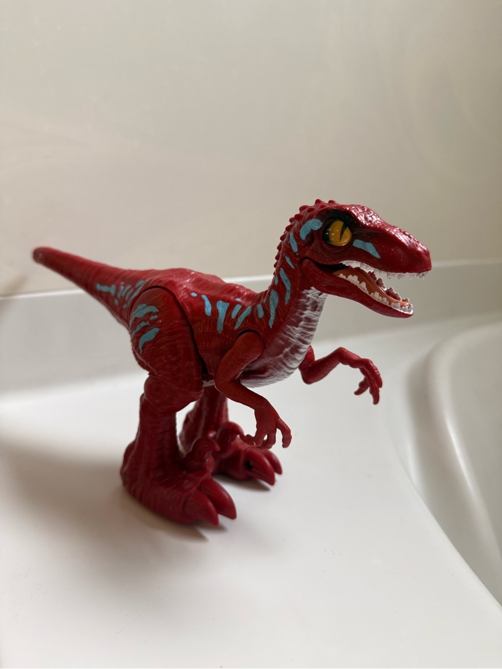 Robo Alive Rampaging Red Raptor Dinosaur Toy